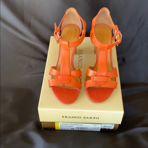 franco sarto orange sandals